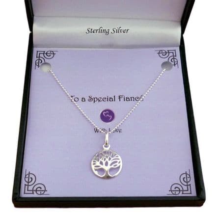 Sterling Silver Tree of Life Necklace on Ball Chain