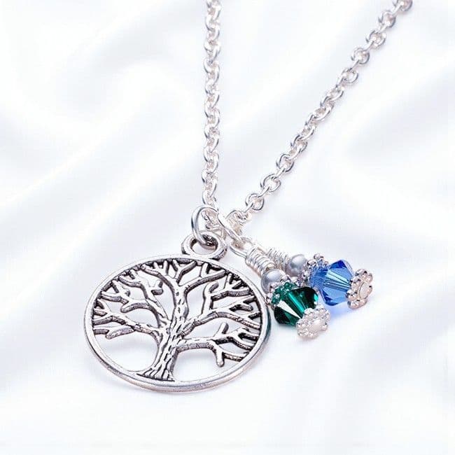 Tree of Life Birthstone Necklace | Charming Engraving