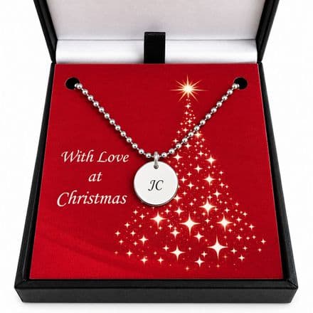 Unisex Personalised Necklace in Christmas Box