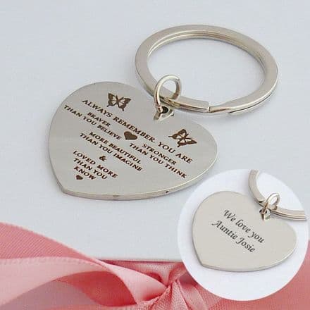 You Are Braver Than You Believe, Keyring, Personalised