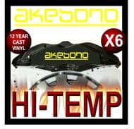 AKEBONO HIGH TEMPERATURE BRAKE CALIPER DECAL SET
