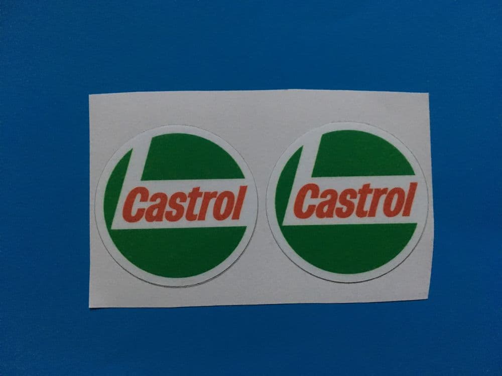 CASTROL oil classic racing sticker/decal x2