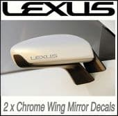 CHROME WING MIRROR DECALS