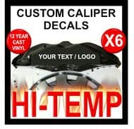 CUSTOM DESIGN HIGH TEMPERATURE BRAKE CALIPER DECAL SET