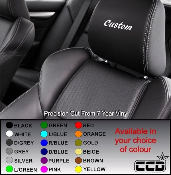 Custom Lettering Car seat Decals