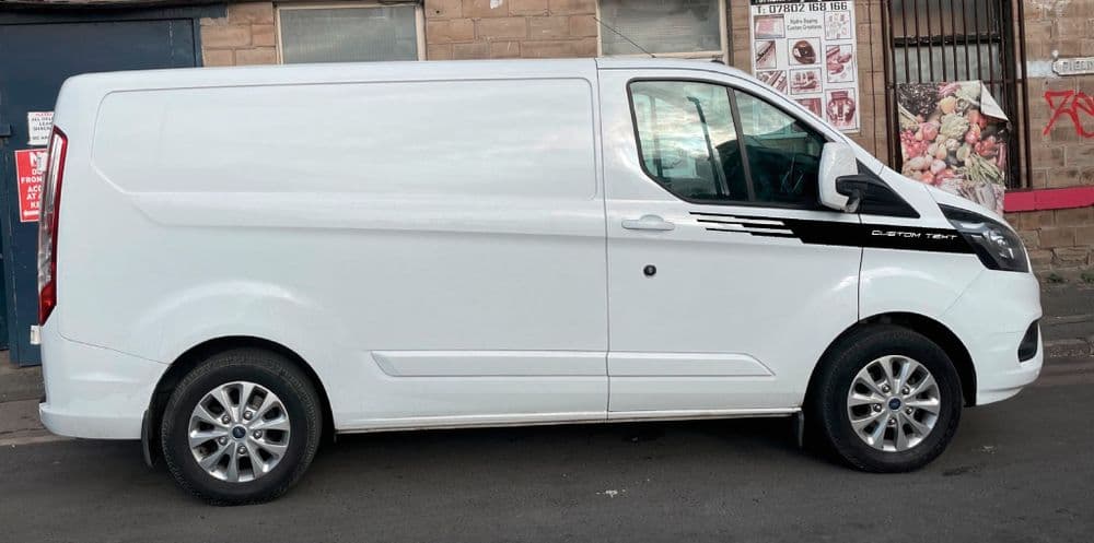 Fits Ford Transit Custom Graphics Van Side Wing Stripes Sport Racing Vinyl