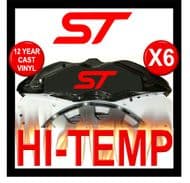 FORD ST HIGH TEMPERATURE BRAKE CALIPER DECAL SET