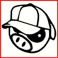 JDM DRIFT SUBARU PIG WITH CAP DECAL