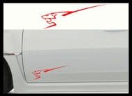 PEUGEOT (2) CAR BODY DECALS