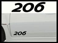 PEUGEOT 206 CAR BODY DECALS