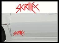 SKRILLEX CAR BODY DECALS / WINDOW STICKERS