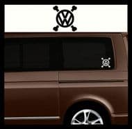 VOLKSWAGEN CROSSBONES LOGO CAR BODY DECALS