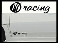 VOLKSWAGEN RACING CAR BODY DECALS