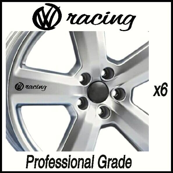 VOLKSWAGEN RACING CAR WHEEL DECALS