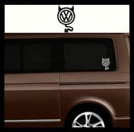 VOLKWAGEN DEVIL LOGO CAR BODY DECALS