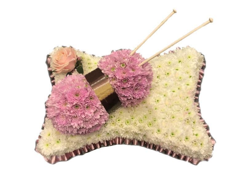 Knitting Funeral Flower PillowFuneral Flowers Essex