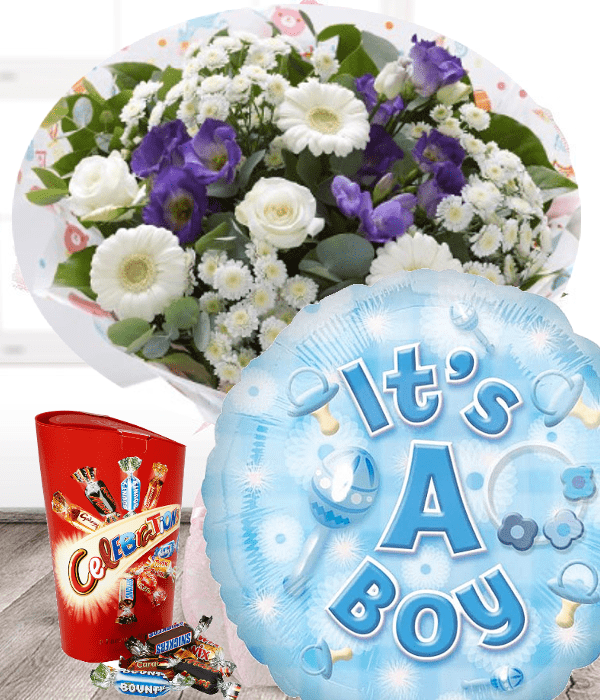 New Baby Boy Flowers BouquetEssex FloristBlossom Florist