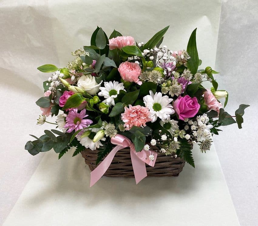 New Baby Girl Flower BasketEssex floristBlossom Florists