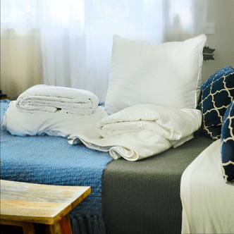 Long-Strand Mulberry Silk-Filled Bedding Set, Euro Single Bed Size - Two Duvets, a Mattress Topper, and a Silk-Filled Pillow