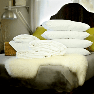 Mulberry Silk-Filled Bedding Set, King Size Bed Size - Two Duvets, a Mattress Topper, and 4 Mulberry Silk-Filled Pillows