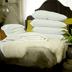 King Size Summer Silk-Filled Duvet + Silk-Filled Mattress Topper + 4 Silk-Filled Pillows