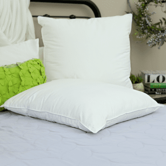 Pair of Luxury Mulberry Large European Sham Silk-Filled Pillows. 100% Natural, Hypoallergenic, Long-Strand Mulberry Silk-Filled Pillows from Silk Bedding Direct