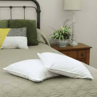 Pair of Luxury Mulberry Silk-Filled Pillows. 100% Natural, Hypoallergenic, Long-Strand Mulberry Silk-Filled Pillows from Silk Bedding Direct