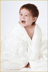 Silk-filled duvets are great for children, hypoallergenic and 100% natural
