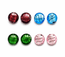 10 Lampwork Glass Flat Round Beads 20mm Amethyst