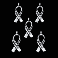 10 Ribbon Hope Charms Cancer Awareness Charm