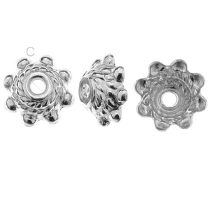 10 Sterling Silver 8x3mm Bead Caps