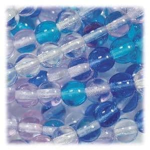 100 Czech Druk Round beads 4mm - Caribbean Blue