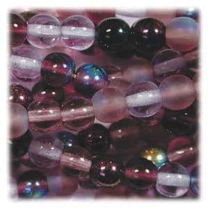 100 Czech Druk Round beads 4mm - Lilac