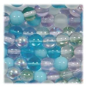 100 Czech Druk Round beads 4mm - Serenity