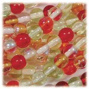 100 Czech Druk Round beads 4mm - Tango