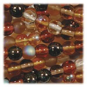 100 Czech Druk Round beads 4mm - Wheatberry