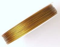100 M  Tiger tail Cord 0.45mm beading wire Gold