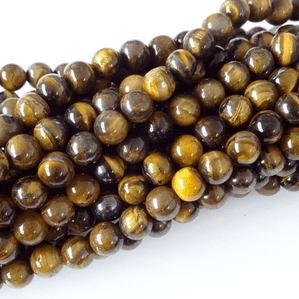 16''  Tiger Eye Round  Beads 8mm