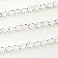 1M Silver plated Curb Chains
