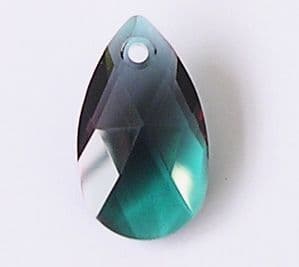 2 Swarovski 6106 Pendant 22mm Burg BL Zircon BL