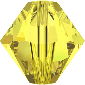 20 Swarovski Crystal 5328 Bicone Beads 4mm Citrine