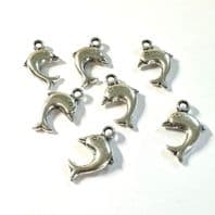 20 Tibetan Silver Dolphin Charms 21mm