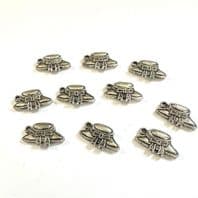 20 Tibetan Silver Hat charms 10x18mm