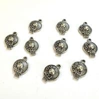 20 Tibetan Silver Hat Charms 19mm