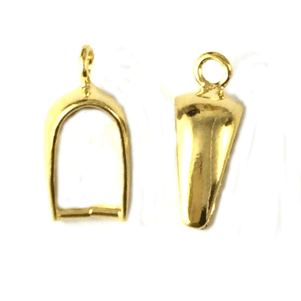 24K Gold Vermeil Pinch Bail 17mm