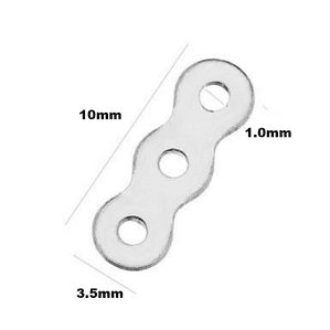 4 Sterling Silver 3 Hole Separator Bars 10x3.5mm