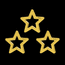 4 Sterling Silver Open Star Charm – 24ct Gold Plated