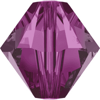 4 Swarovski Crystal 5328 Bicone Beads 6mm Fuchsia