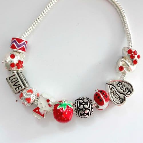 Assorted Enamel beads fit Pandora Bracelet PK 20