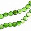 Green Mother of Pearl Coin Beads 14mm